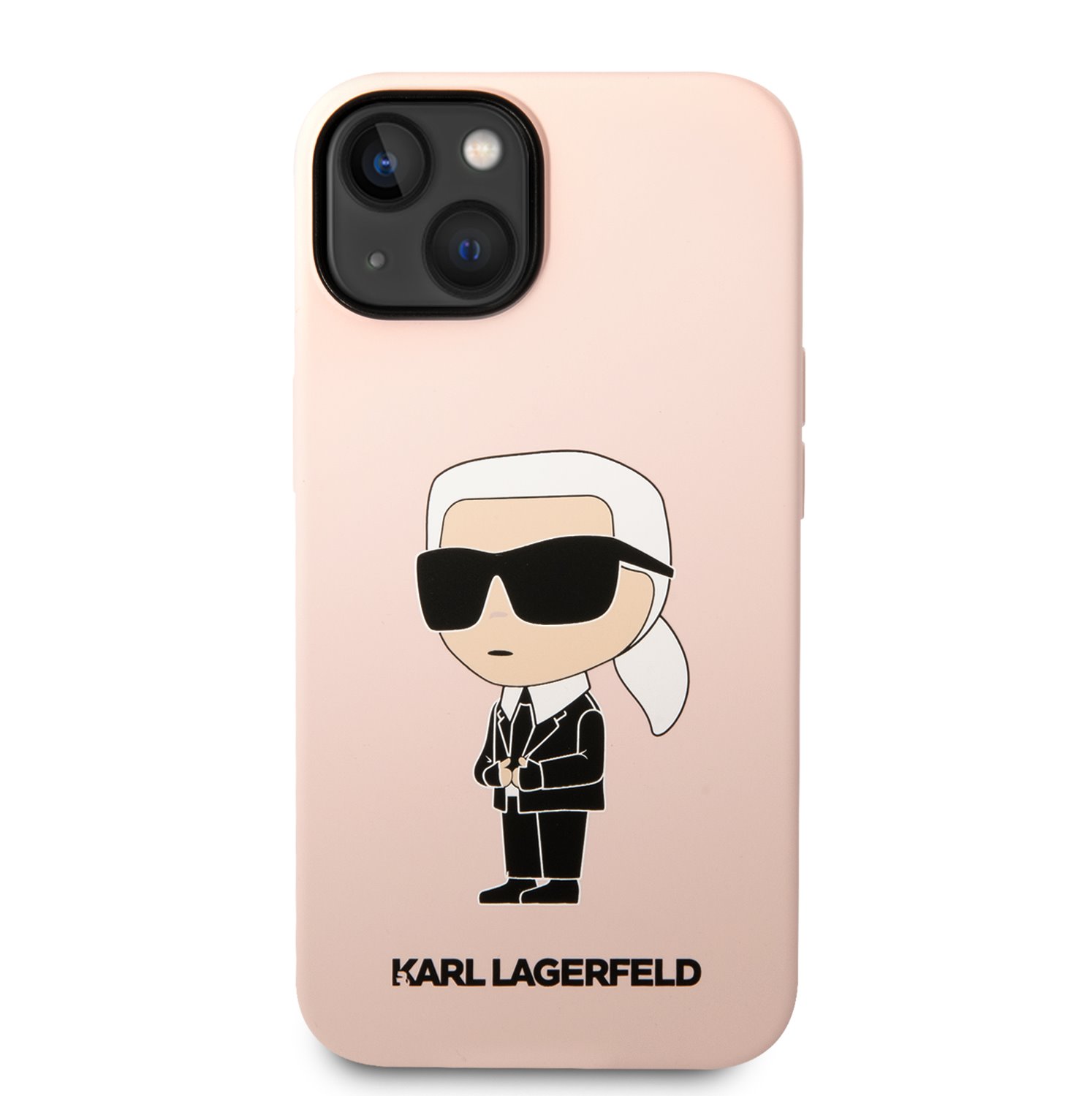 Karl Lagerfeld Liquid Silicone Ikonik NFT Zadní Kryt pro iPhone 14 Plus Pink