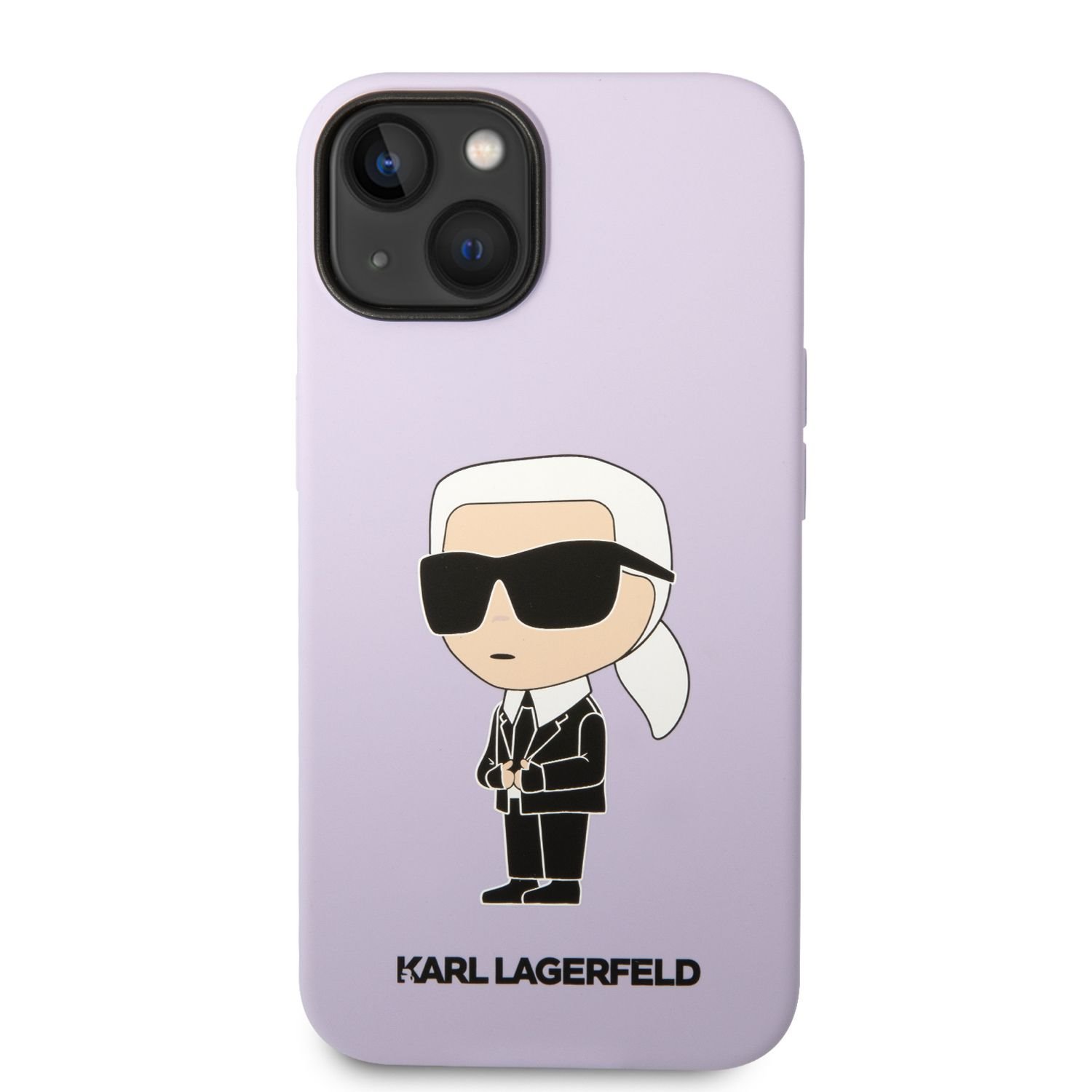 Karl Lagerfeld Liquid Silicone Ikonik NFT Zadní Kryt pro iPhone 14 Purple
