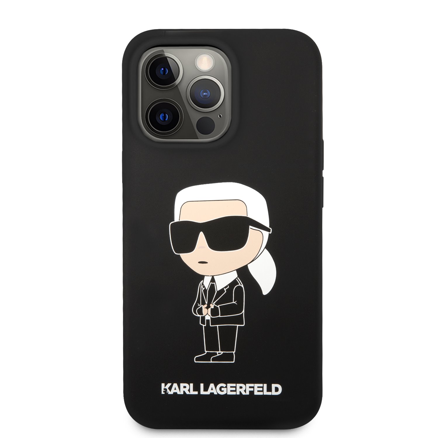 Zadní kryt Karl Lagerfeld Liquid Silicone Ikonik NFT pro Apple iPhone 13 Pro, černá