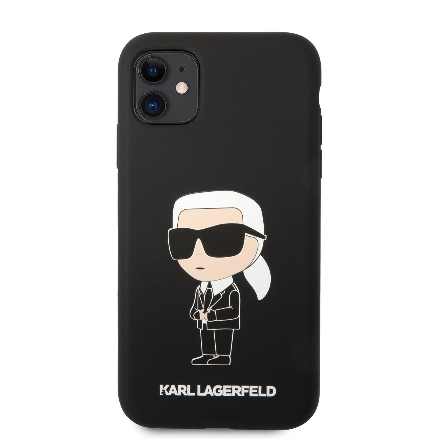 Zadní kryt Karl Lagerfeld Liquid Silicone Ikonik NFT pro Apple iPhone 11, černá