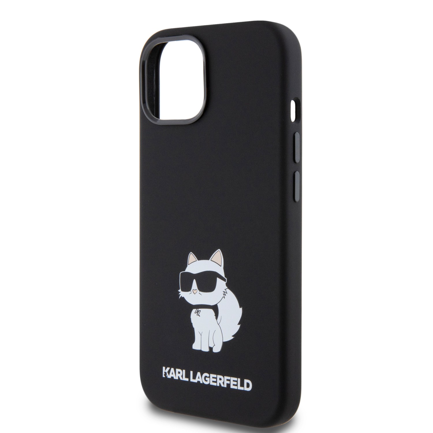 Karl Lagerfeld Liquid Silicone Choupette NFT Zadní Kryt pro iPhone 15 Black