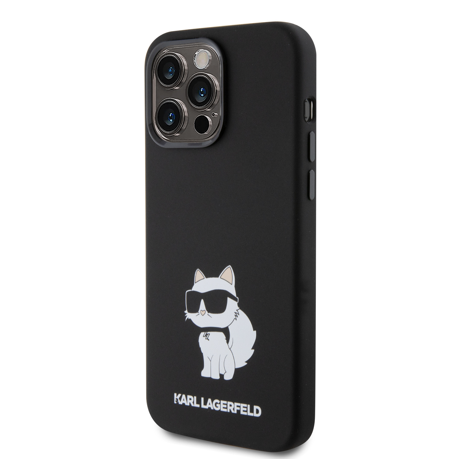 Karl Lagerfeld Liquid Silicone Choupette NFT Zadní Kryt pro iPhone 15 Pro Black