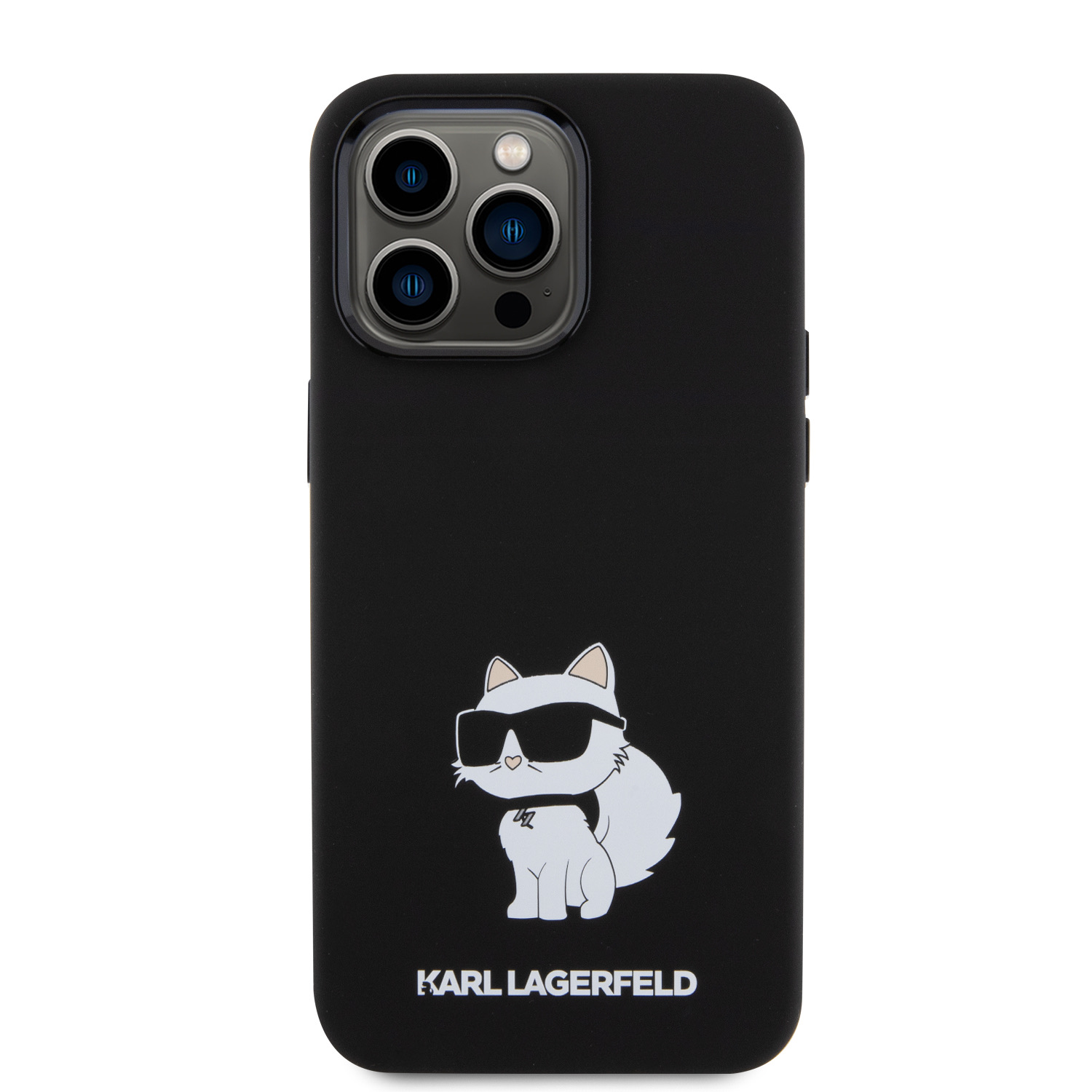 Zadní kryt Karl Lagerfeld Liquid Silicone Choupette NFT pro Apple iPhone 15 Pro, black