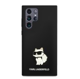 Karl Lagerfeld Liquid Silicone Choupette NFT Zadní Kryt pro Samsung Galaxy S23 Ultra Black