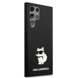 Karl Lagerfeld Liquid Silicone Choupette NFT Zadní Kryt pro Samsung Galaxy S23 Ultra Black