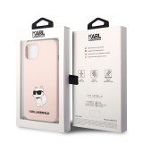 Karl Lagerfeld Liquid Silicone Choupette NFT Zadní Kryt pro iPhone 13 Pink