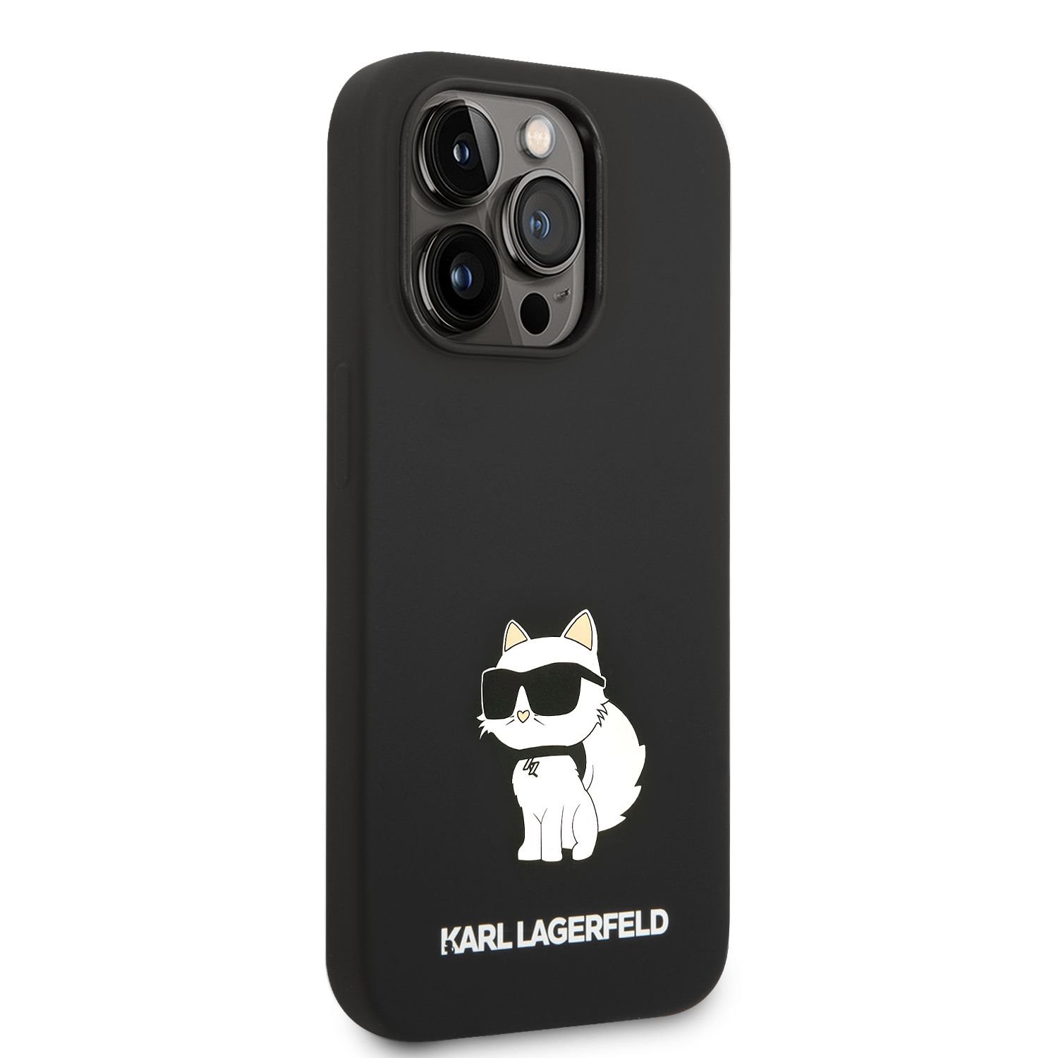 Karl Lagerfeld Liquid Silicone Choupette NFT Zadní Kryt pro iPhone 14 Pro Max Black