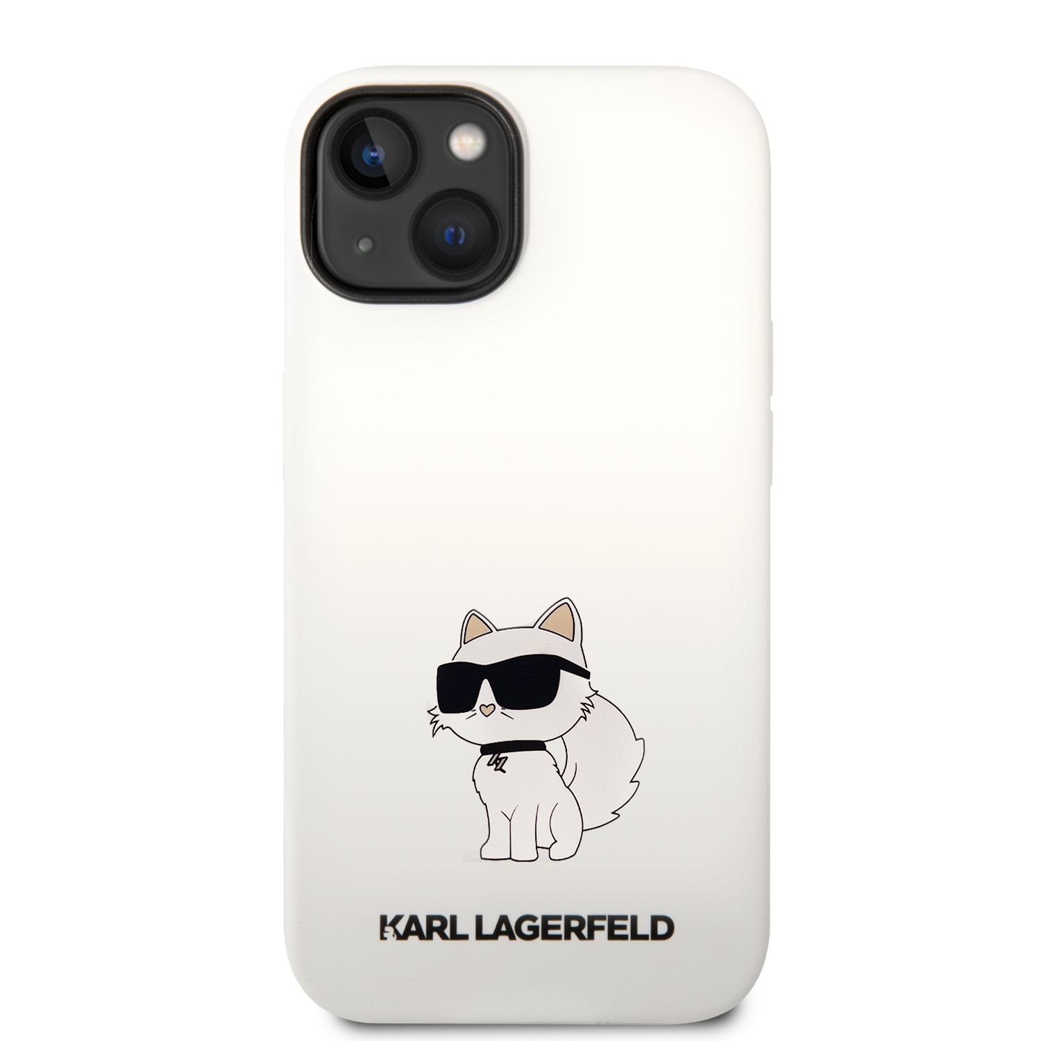 Karl Lagerfeld Liquid Silicone Choupette NFT Zadní Kryt pro iPhone 14 Plus White