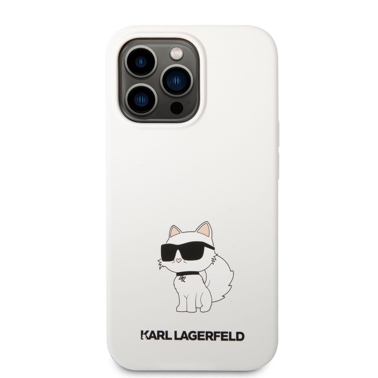 Zadní kryt Karl Lagerfeld Liquid Silicone Choupette NFT pro Apple iPhone 13 Pro, white