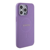 Guess PU Saffiano MagSafe Zadní Kryt pro iPhone 15 Pro Purple