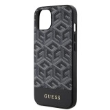 Guess PU G Cube MagSafe Zadní Kryt pro iPhone 15 Black