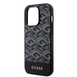 Guess PU G Cube MagSafe Zadní Kryt pro iPhone 15 Pro Black