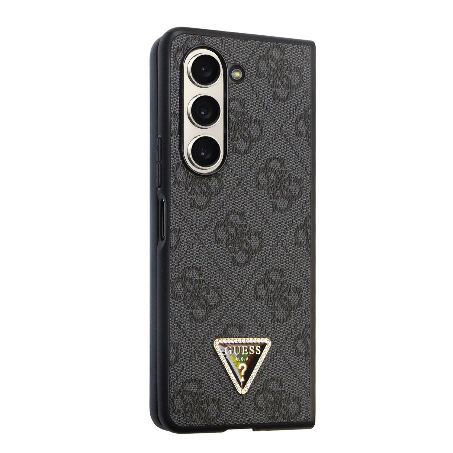 Guess Leather Triangle Case Galaxy Z Fold 5, Grey