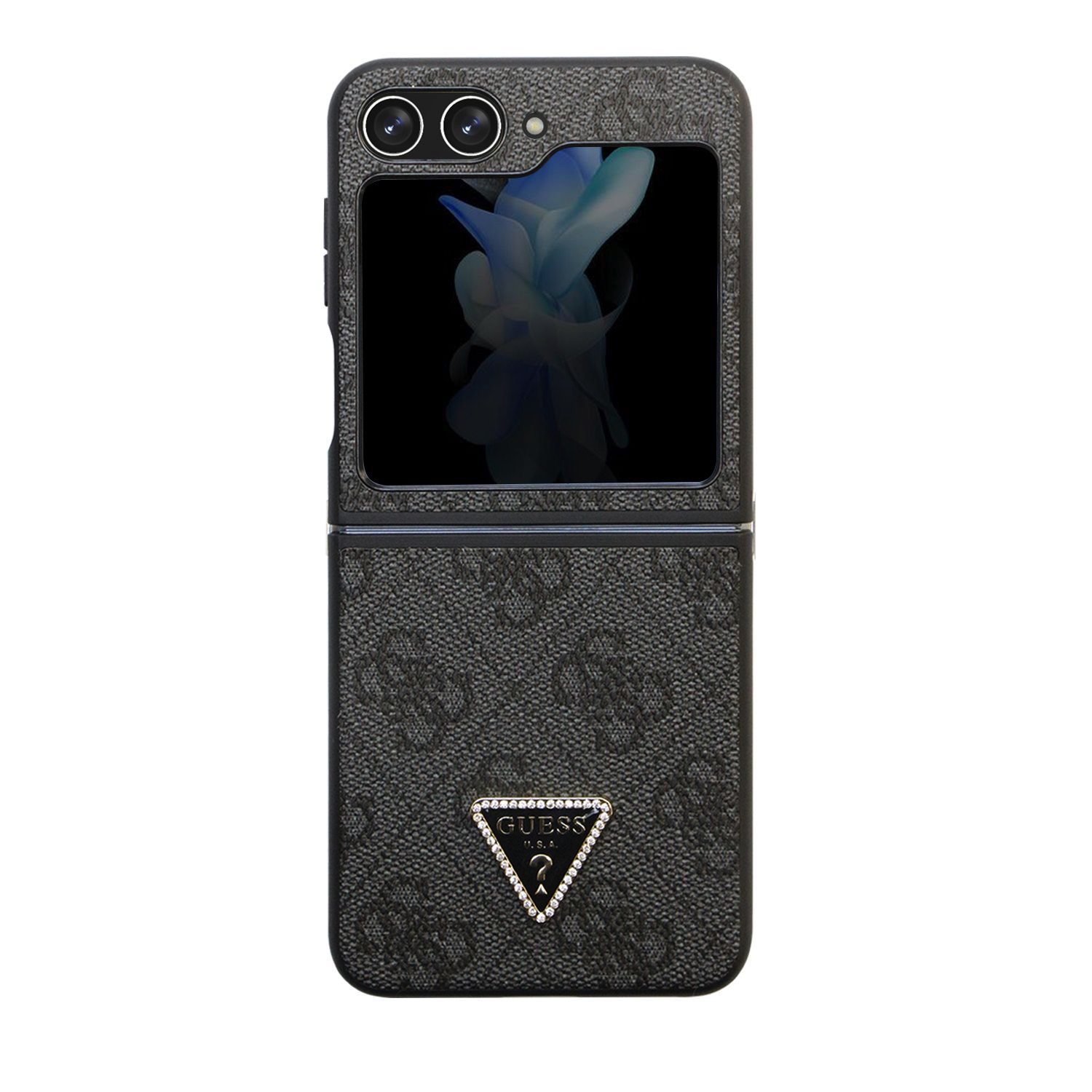 Guess Leather Triangle Case Galaxy Z Flip 5, Grey