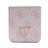 Guess Leather Triangle Case Galaxy Z Flip 5, Pink
