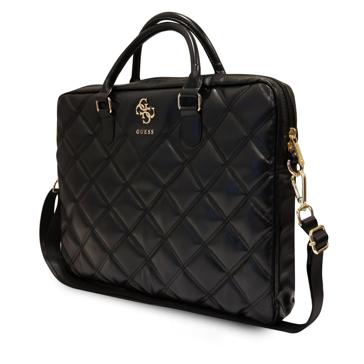Guess PU Quilted 4G Metal Logo Taška na Notebook 15/16" Black