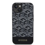 Guess PU G Cube MagSafe Zadní Kryt pro iPhone 14 Black