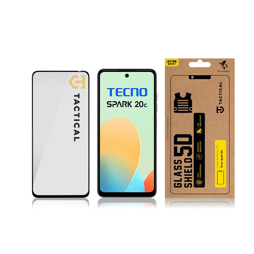 Tactical Glass Shield 5D sklo pro Tecno Spark 20c Black