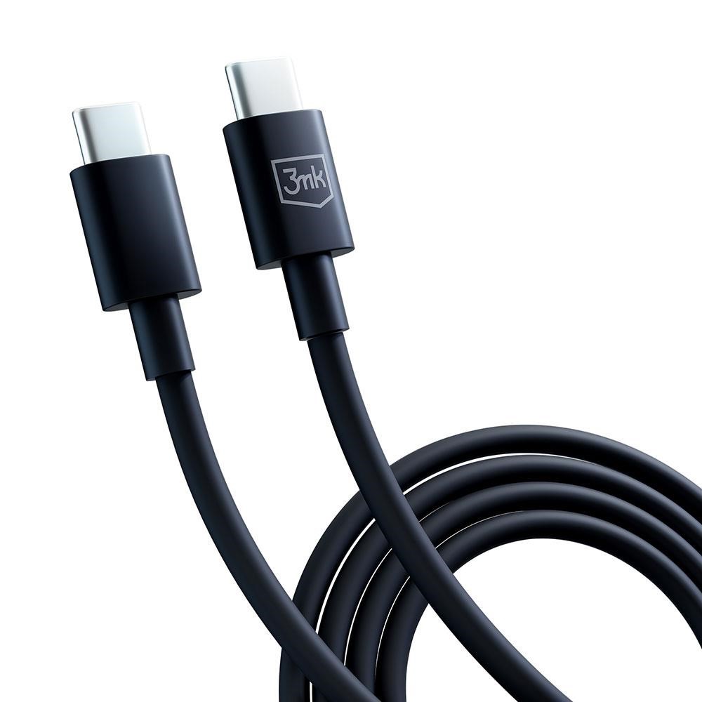 Levně 3mk datový kabel - Hyper Cable USB-C / USB-C 100W 1.2m, černá