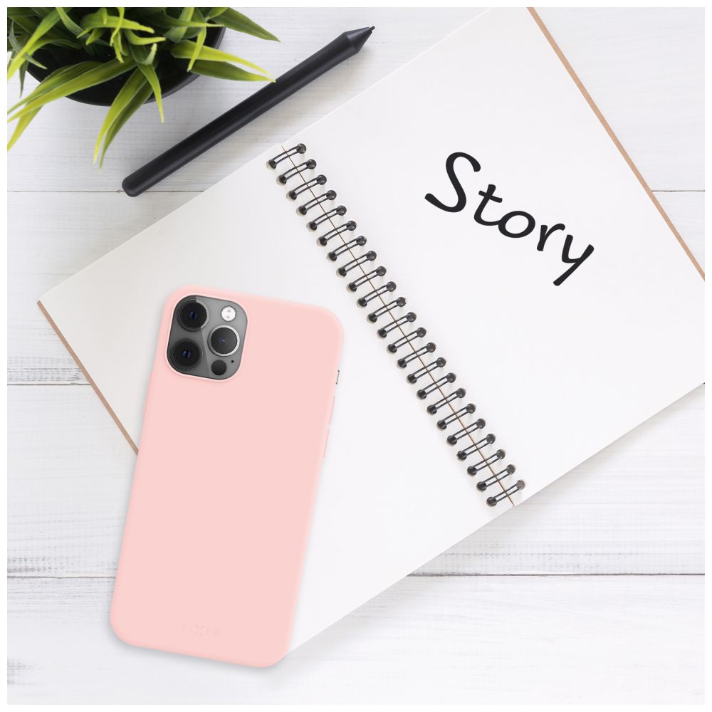 Zadní pogumovaný kryt FIXED Story pro Samsung Galaxy A35 5G, růžový