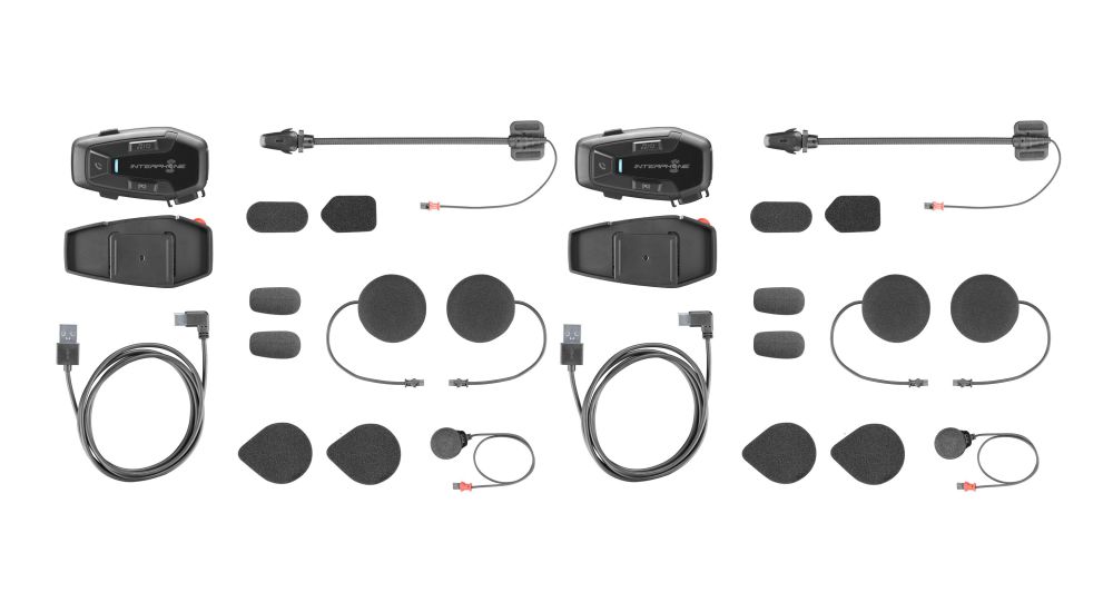 Bluetooth headset pro uzavřené a otevřené přilby Interphone U-COM7R, Twin Pack