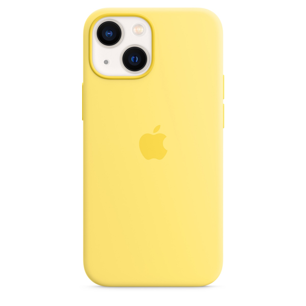 Levně Apple silikonový kryt MN5X3ZE/A vč. magsafe pro Apple iPhone 13 mini, lemon zest