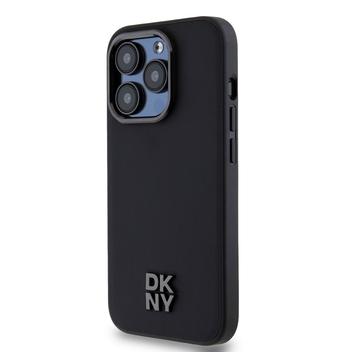 DKNY PU Leather Stack Logo Magsafe Zadní Kryt pro iPhone 15 Pro Black