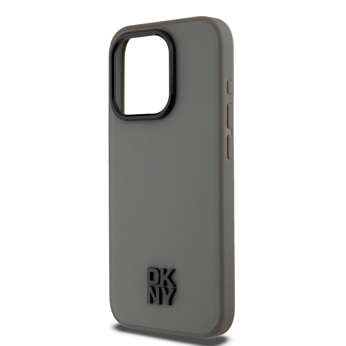 DKNY PU Leather Stack Logo Magsafe Zadní Kryt pro iPhone 15 Pro Grey