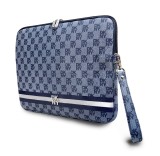 DKNY PU Leather Checkered Pattern and Stripe Obal na Notebook 13/14" Blue