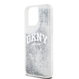 DKNY Liquid Glitter Arch Logo Zadní Kryt pro iPhone 15 Pro Max Transparent