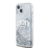 DKNY Liquid Glitter Arch Logo Zadní Kryt pro iPhone 15 Transparent