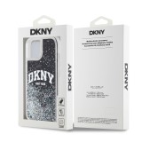 DKNY Liquid Glitter Arch Logo Zadní Kryt pro iPhone 15 Black