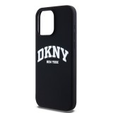 DKNY Liquid Silicone Arch Logo MagSafe Zadní Kryt pro iPhone 15 Pro Max Black