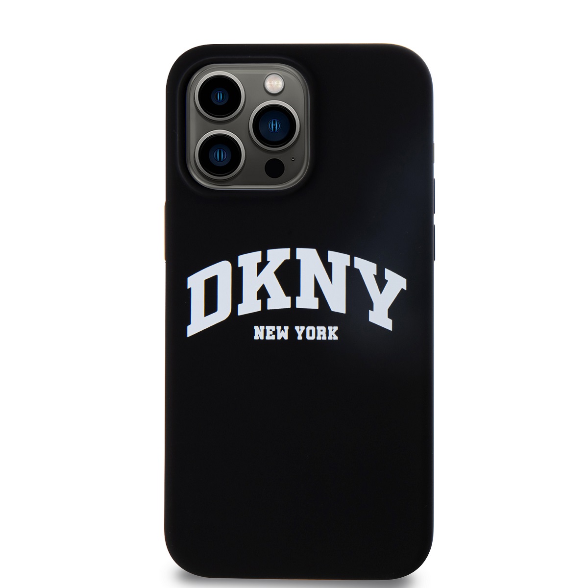 Zadní kryt DKNY Liquid Silicone Arch Logo MagSafe pro Apple iPhone 15 Pro Max, černá