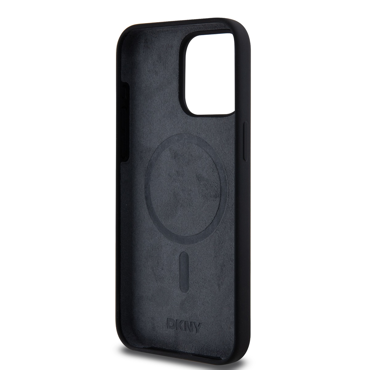 DKNY Liquid Silicone Arch Logo MagSafe Zadní Kryt pro iPhone 15 Pro Max Black