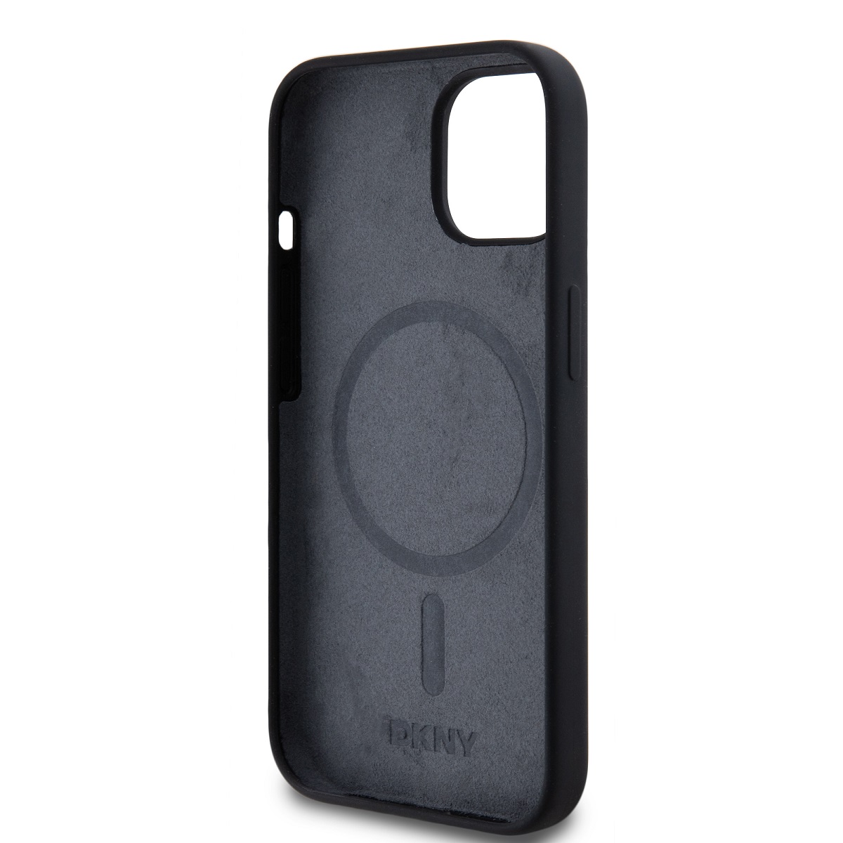 DKNY Liquid Silicone Arch Logo MagSafe Zadní Kryt pro iPhone 15 Black