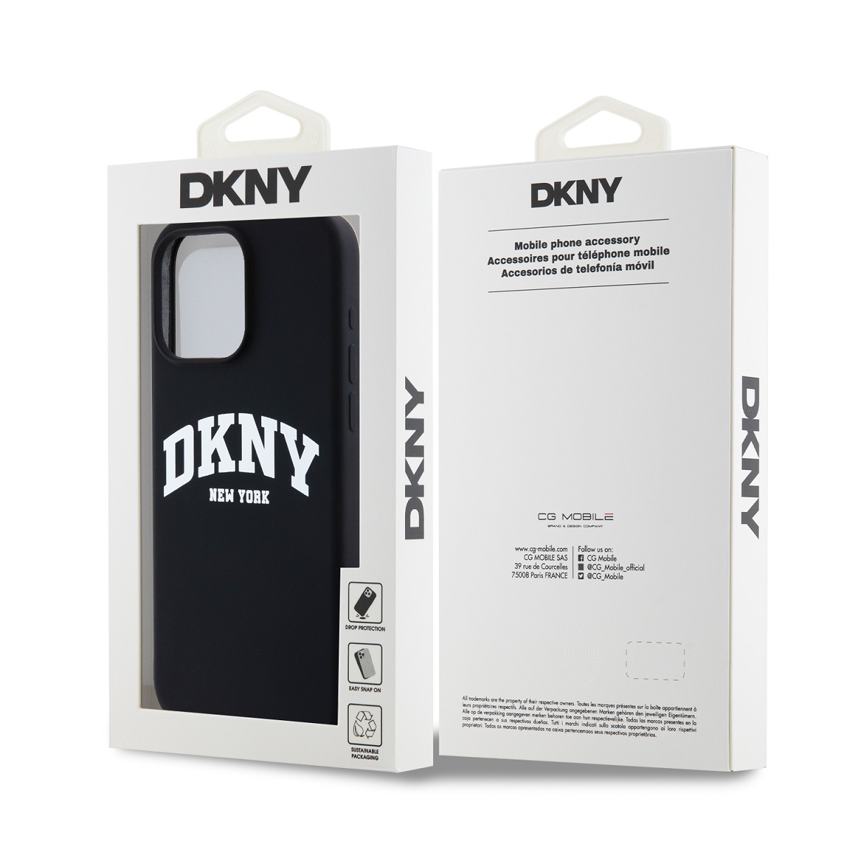 DKNY Liquid Silicone Arch Logo MagSafe Zadní Kryt pro iPhone 14 Pro Max Black