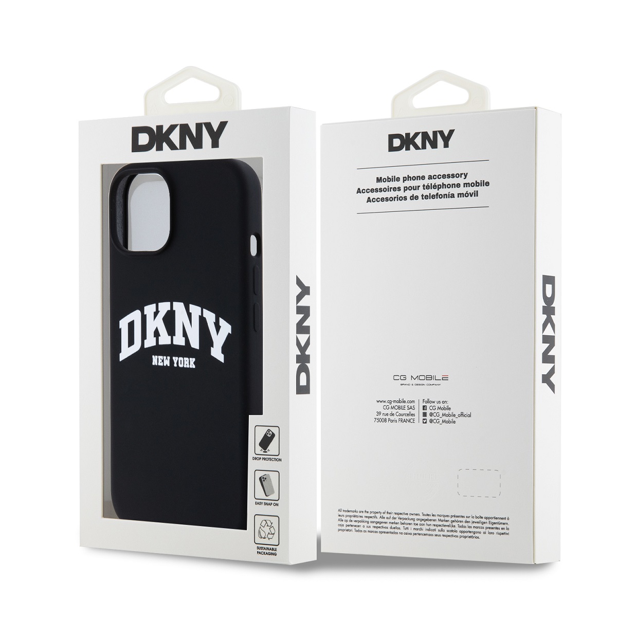 DKNY Liquid Silicone Arch Logo MagSafe Zadní Kryt pro iPhone 14 Black