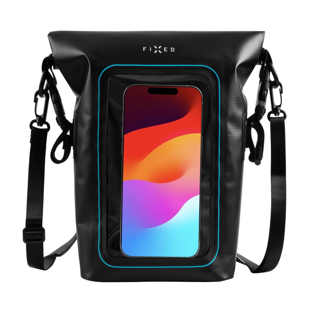 Voděodolný vak FIXED Float Bag s kapsou pro mobilní telefon 3L, černá