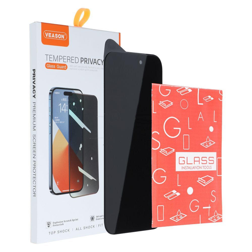 Tvrzené sklo 6D Pro VEASON Privacy Glass pro Apple iPhone XS Max/11 Pro Max, černá