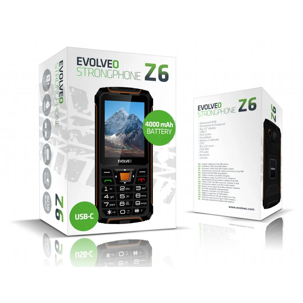 Evolveo StrongPhone Z6 černá-oranžová