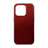 Kožený zadní kryt FIXED MagLeather s podporou MagSafe pro Apple iPhone 4 SE, červený