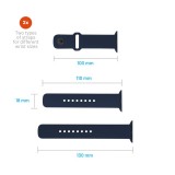 Set silikonových řemínků FIXED Silicone Sporty Strap pro Apple Watch 38/40/41mm, modrý