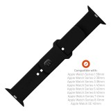 Set silikonových řemínků FIXED Silicone Sporty Strap pro Apple Watch 38/40/41mm, černý