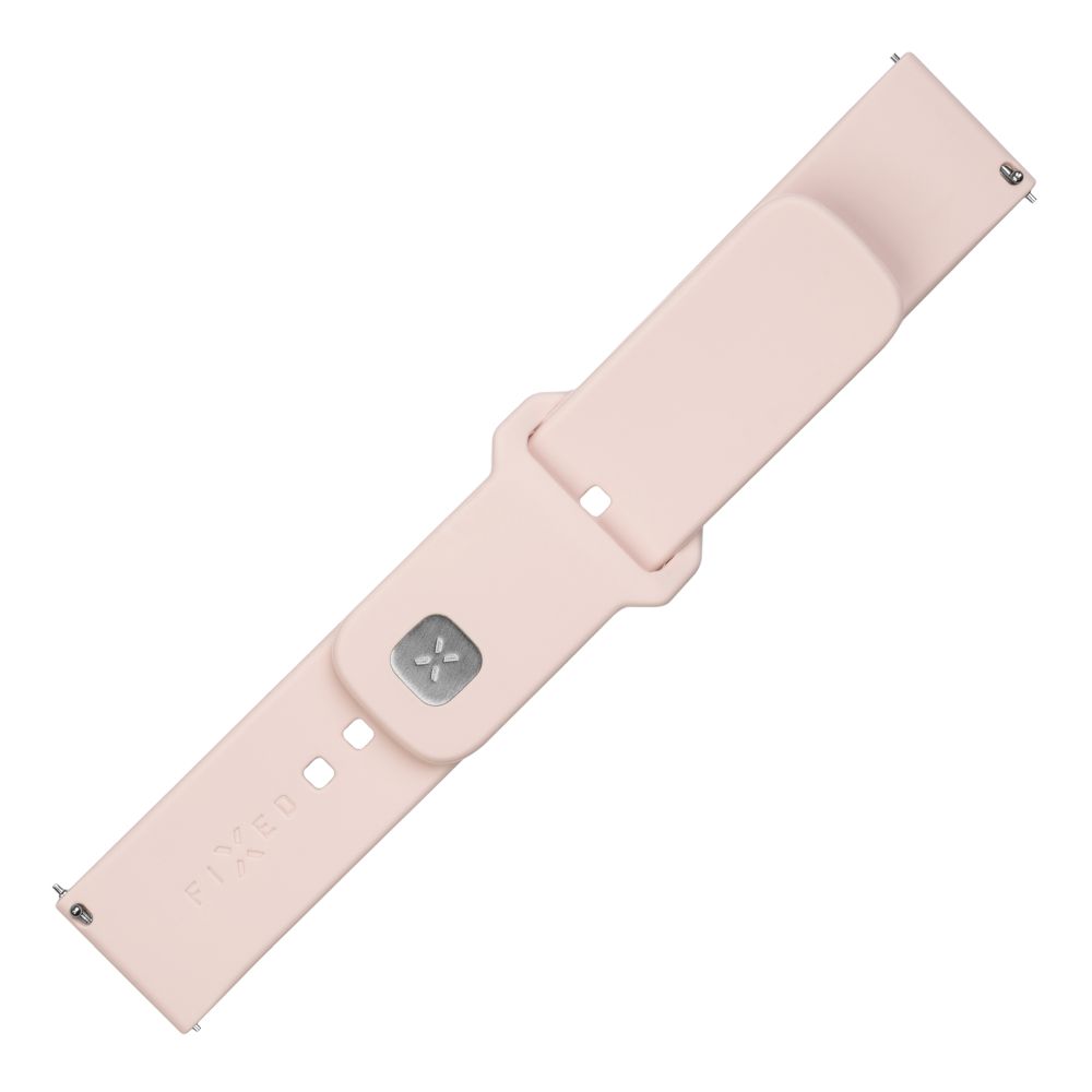 Set silikonových řemínků FIXED Silicone Sporty Strap s Quick Release 22mm pro smartwatch, růžová