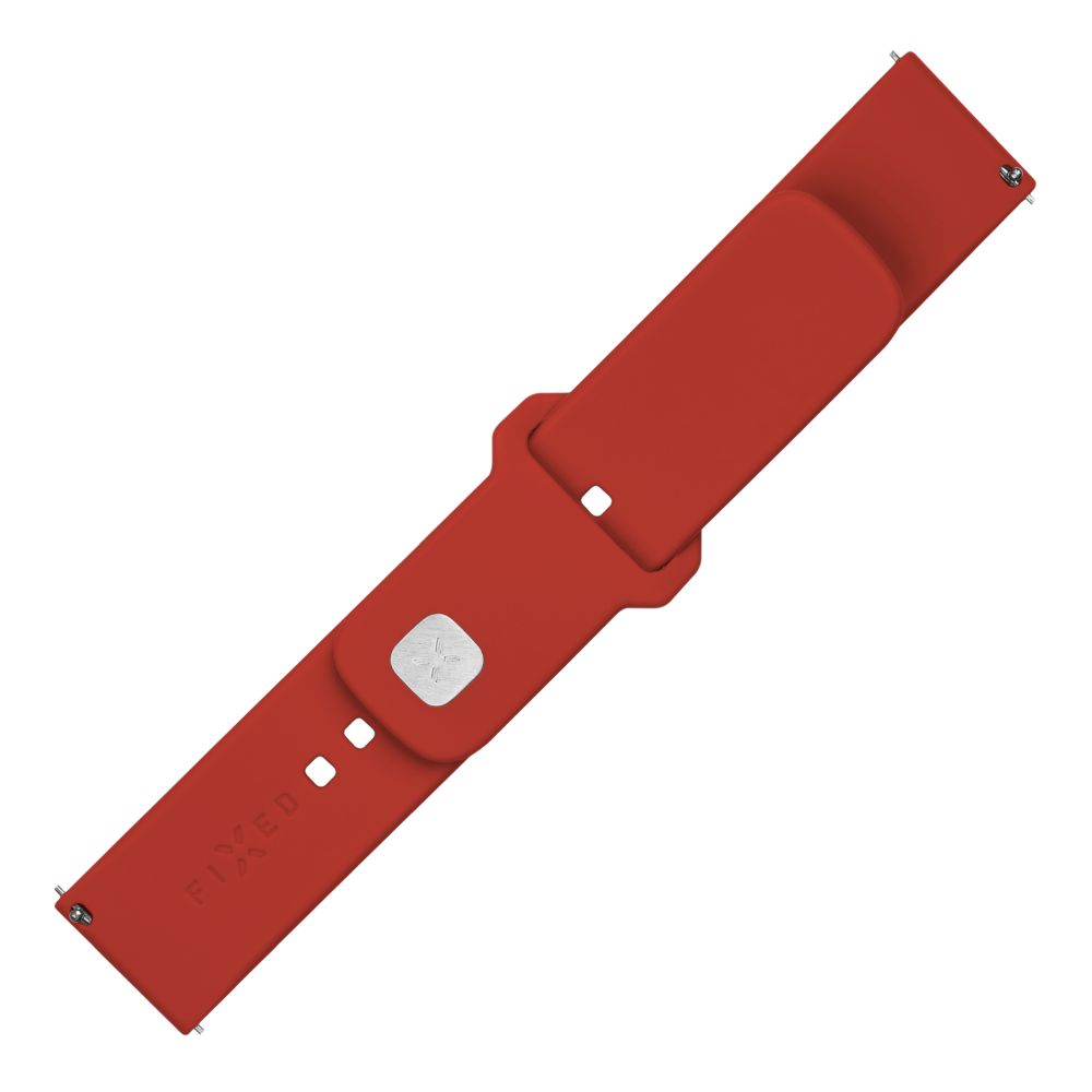 Set silikonových řemínků FIXED Silicone Sporty Strap s Quick Release 22mm pro smartwatch, červená