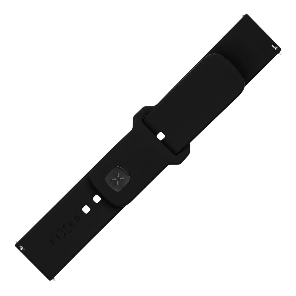 Set silikonových řemínků FIXED Silicone Sporty Strap s Quick Release 22mm pro smartwatch, černá