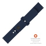 Set silikonových řemínků FIXED Silicone Sporty Strap s Quick Release 20mm pro smartwatch, modrý