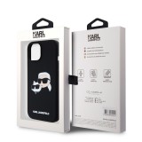 Karl Lagerfeld Liquid Silicone Double Heads Magsafe Zadní Kryt pro iPhone 15 Pro Max Black