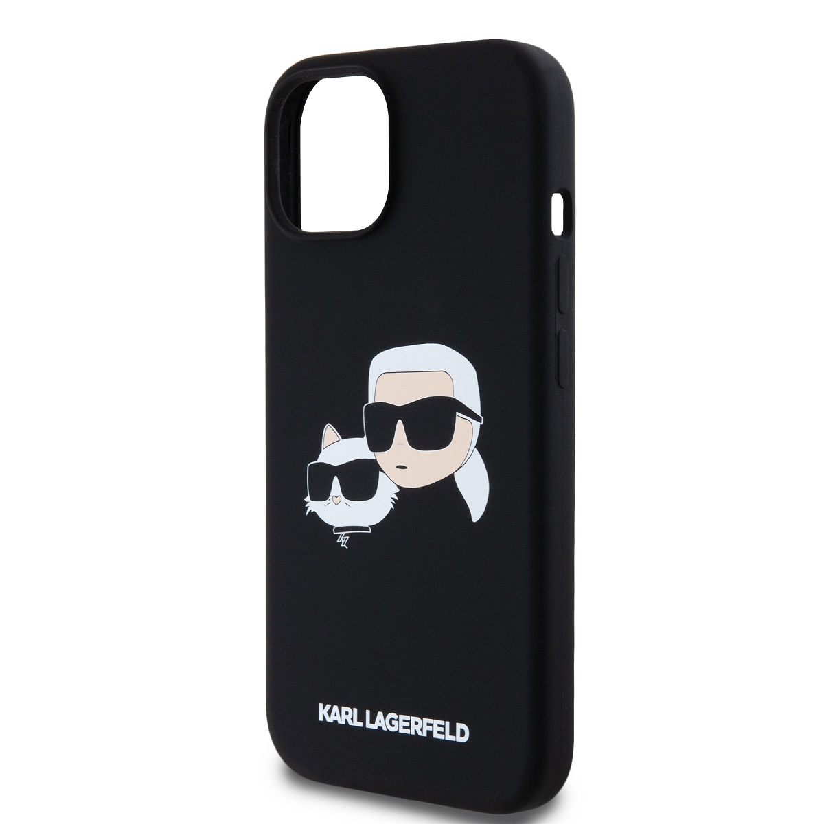 Karl Lagerfeld Liquid Silicone Double Heads Magsafe Zadní Kryt pro iPhone 15 Pro Max Black